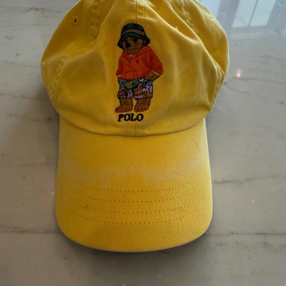 Polo by Ralph Lauren Yellow Kids Polo Bear Baseball Cap - Picture 1 of 5